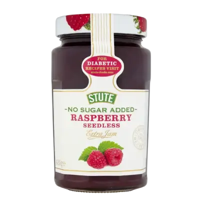 Stute No Sugar Added Raspberry Seedless Jam 430g