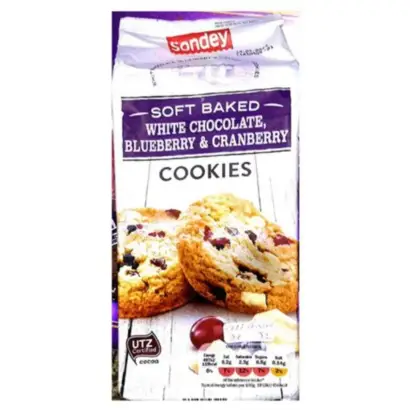 Sondey White Chocolate Blueberry & Cranberry Cookies 210g