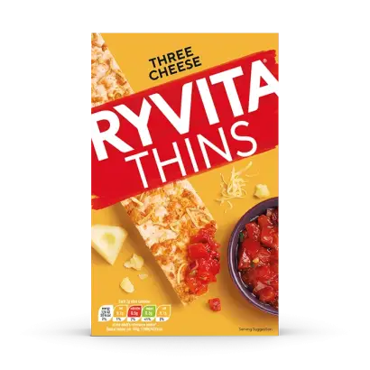 Ryvita Thins Three Cheese Snack 125g