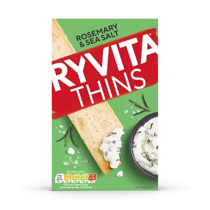 Ryvita Thins Rosemary & Sea Salt Snack 125g