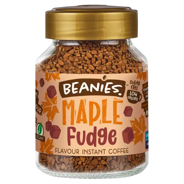 Beanies Maple Fudge Flavour Instant Coffee 50g