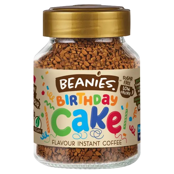 Beanies Birthday Cake Flavour Instant Coffee 50g