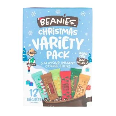 Beanies Christmas Variety Mix Pack Instant Coffee 24g