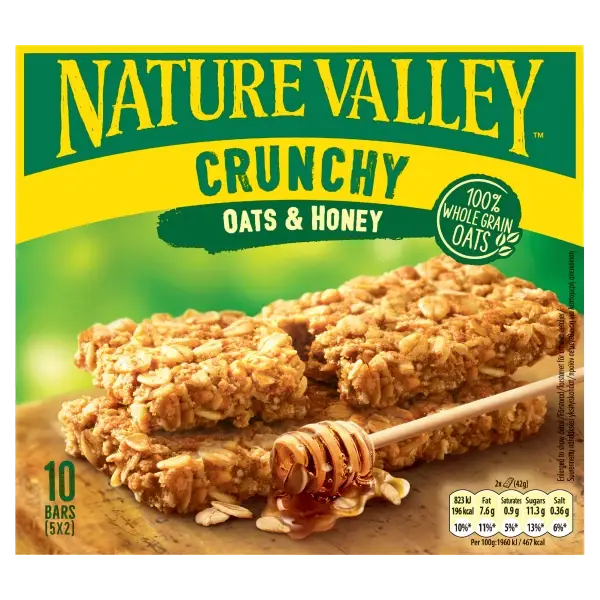Nature Valley Crunchy Oats & Honey 10 Bars 5x42g 210g