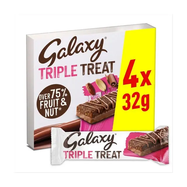 Galaxy Triple Treat Fruit Nut Chocolate 128g