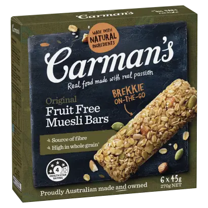 Carmans ORIGINAL FRUIT FREE MUESLI BARS 6 PACK