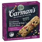 Carmans Muesli Bar Super Berry 6pack 270g