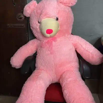 huge valentines day teddy bear 5 Feet-large pink teddy bear