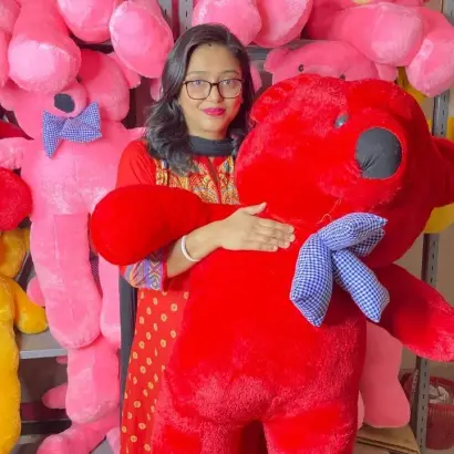 Teddy Bear Dog for Sale-Selfie Poses with Teddy Bear | 2.5 Feet