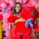 Teddy Bear With Gift Box-Big Teddy Bear Valentines Day-3.5 Feet