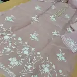 সপুরা মসলিন এমব্রয়ডারী কামিজ,পিওর শিপন দুই কালার টাই-ডাই ওড়না, ইনার+সালোয়ার ৫গজ কাপুর-৪পিছ সেট।
