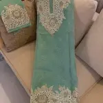সপুরা মসলিন এমব্রয়ডারী কামিজ,পিওর শিপন দুই কালার টাই-ডাই ওড়না, ইনার+সালোয়ার ৫গজ কাপুর-৪পিছ সেট।