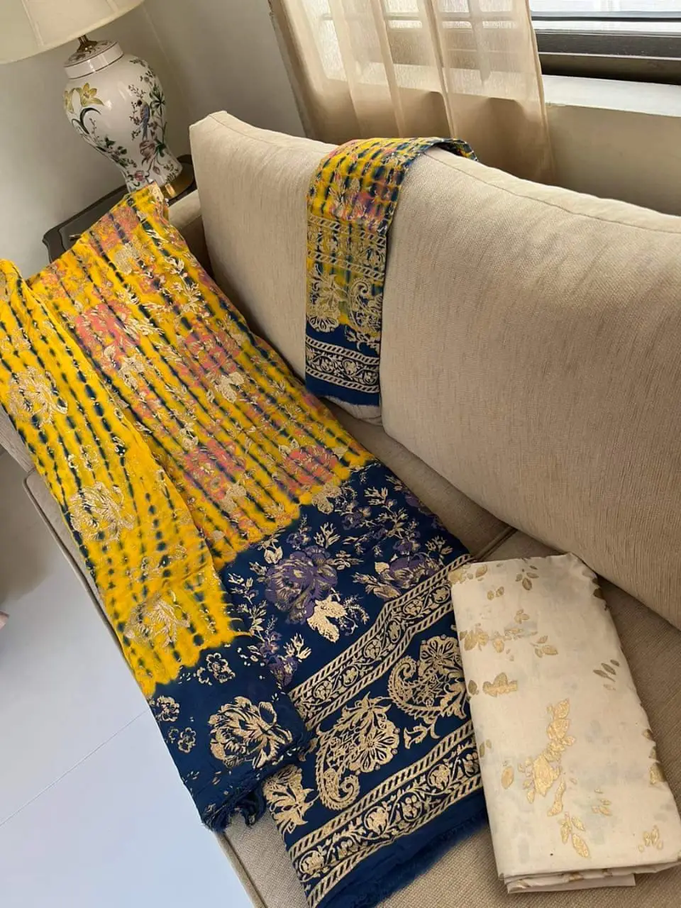 PURE COTTON TAI-DAI SKIN PRINT UNSTITCH 3PIC ID 2776