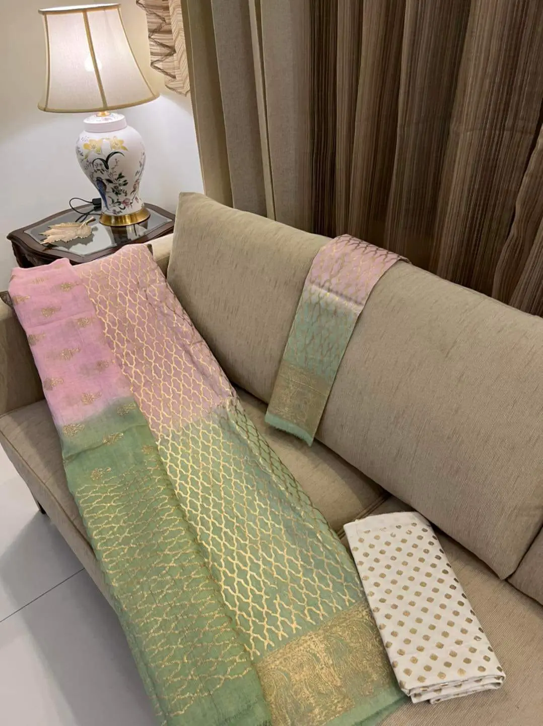 PURE COTTON TAI-DAI SKIN PRINT UNSTITCH 3PIC ID 2763