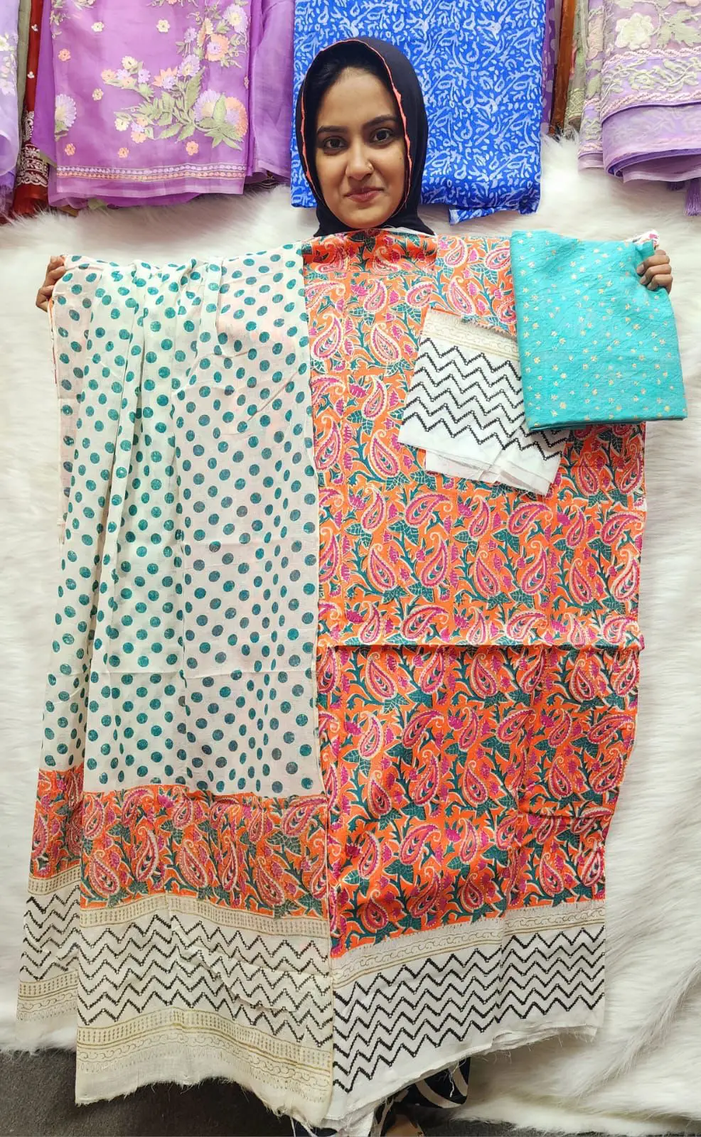 PURE KHADDI COTTON SCREEN PRINT 3PIC ID 2733