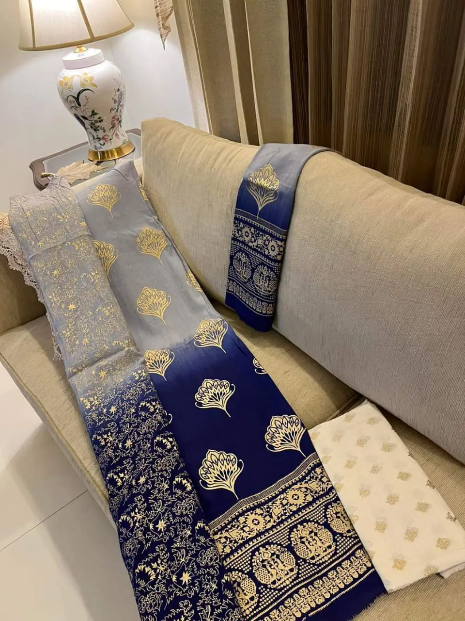 PURE COTTON TAI-DAI SKIN PRINT UNSTITCH 3PIC ID 2767