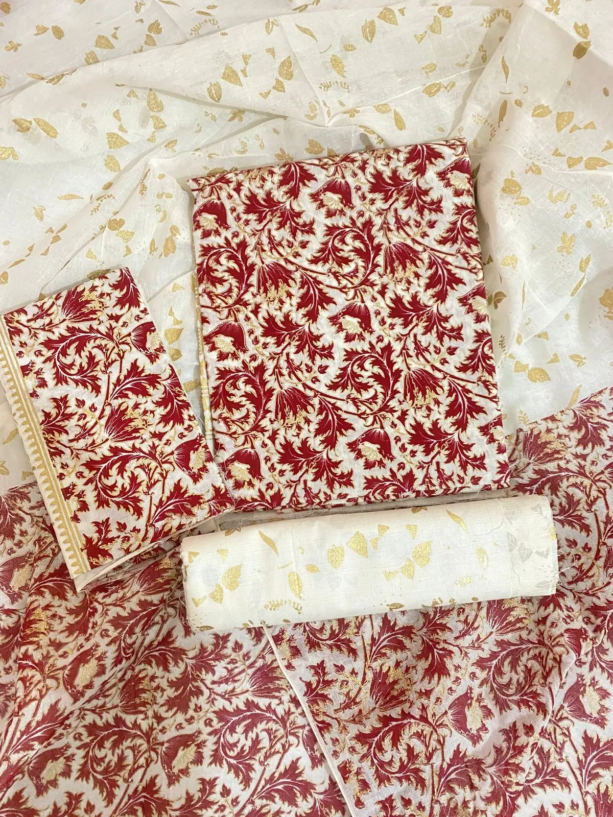 PURE KHADDI COTTON SCREEN PRINT 3PIC ID 2758