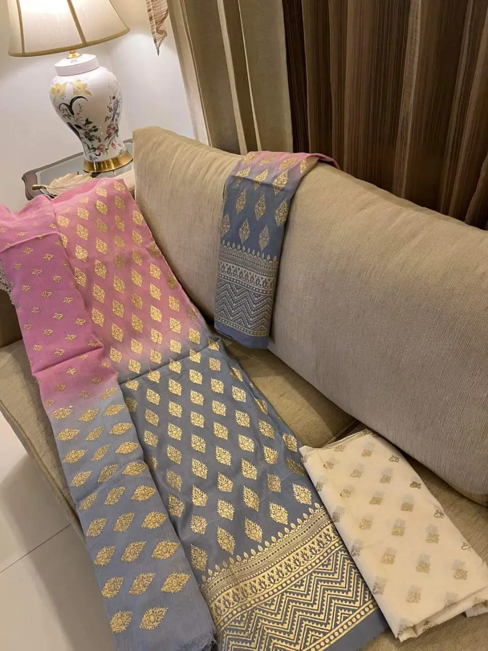 PURE COTTON TAI-DAI SKIN PRINT UNSTITCH 3PIC ID 2764