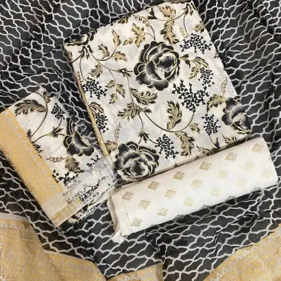 PURE KHADDI COTTON SCREEN PRINT 3PIC ID 2759