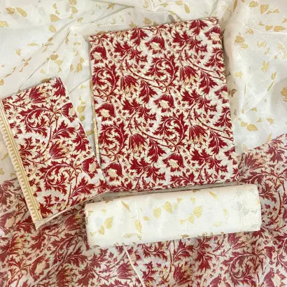 PURE KHADDI COTTON SCREEN PRINT 3PIC ID 2758