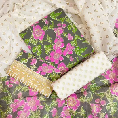 PURE KHADDI COTTON SCREEN PRINT 3PIC ID 2752