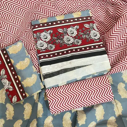 PURE KHADDI COTTON SCREEN PRINT 3PIC ID 2756