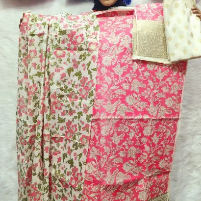 PURE KHADDI COTTON SCREEN PRINT 3PIC ID 2718