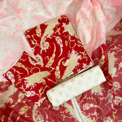 PURE KHADDI COTTON SCREEN PRINT 3PIC ID 2751
