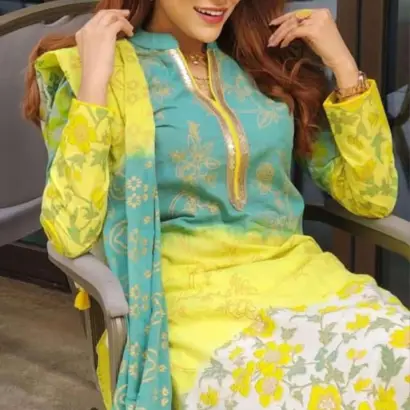 PURE COTTON TAI-DAI SKIN PRINT UNSTITCH 3PIC ID 2778