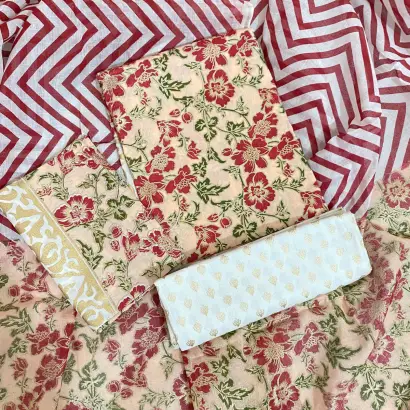 PURE KHADDI COTTON SCREEN PRINT 3PIC ID 2745