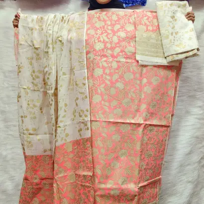 PURE KHADDI COTTON SCREEN PRINT 3PIC ID 2715