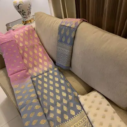 PURE COTTON TAI-DAI SKIN PRINT UNSTITCH 3PIC ID 2764