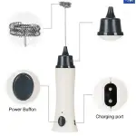 Hand Liquid Mixer and coffee maker juice maker - White